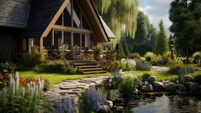 A photo of a Bungalow with Natural Surrounding