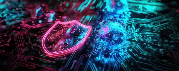 Computer antivirus defends against digital virus