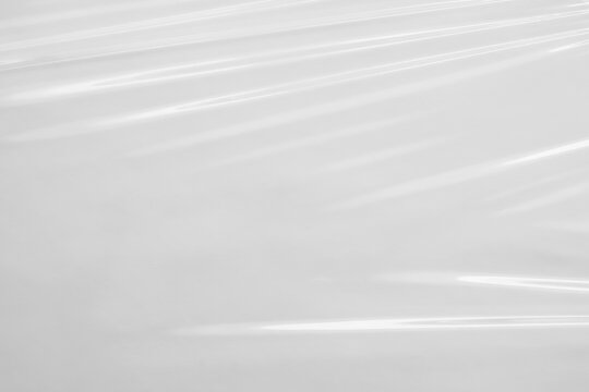White transparent plastic film wrap texture background
