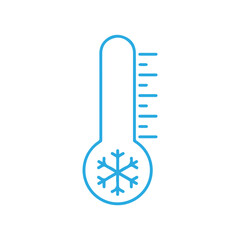 Thermometer flat vector icon
