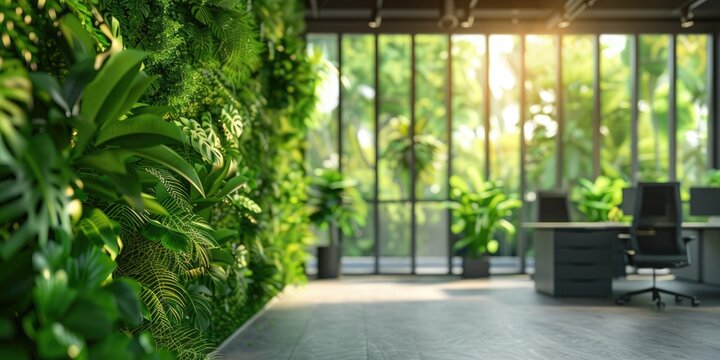 The idea for a green office space was captured. Generative Ai