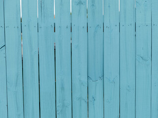 Wooden Fence painted bright blue