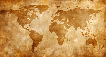 Old vintage world map background