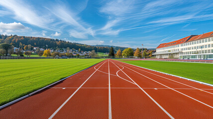 Running track at the stadium.