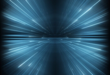 Futuristic tech lines converge, symbolizing the precision and efficiency of parallel computing in this abstract blue-themed background. - obrazy, fototapety, plakaty