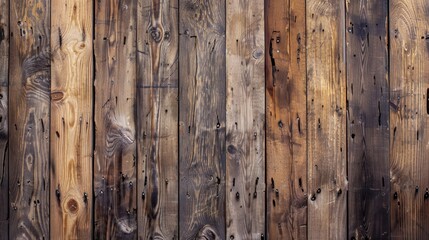 Rustic barn wood with knots and nail holes.
