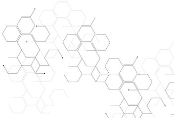 Hexagon geometric chemical pattern design