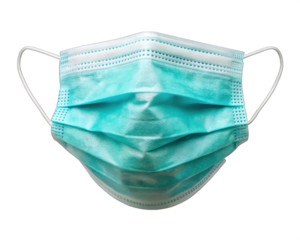 surgical mask, medical mask isolated on transparent background. generative ai	