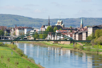 Fluss Weser in Minden als Panorama, NRW, Deutschland - 768075680