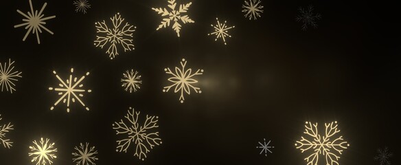 Naklejka na ściany i meble Snowflakes - Christmas Card - Snowflakes Of Paper In Frame