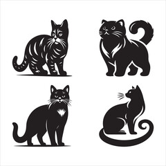 silhouettes Vector design of a cat