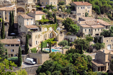 Fototapeta na wymiar View on Gordes commune, Provence region, France