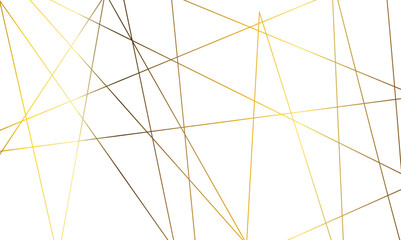 Obraz premium Abstract luxury seamless premium shiny golden random chaotic square and triangle lines on transparent background. Vector, illustration