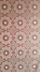 brown red floral vintage pattern