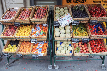 Greengrocery on Old Town in Lyon city, France