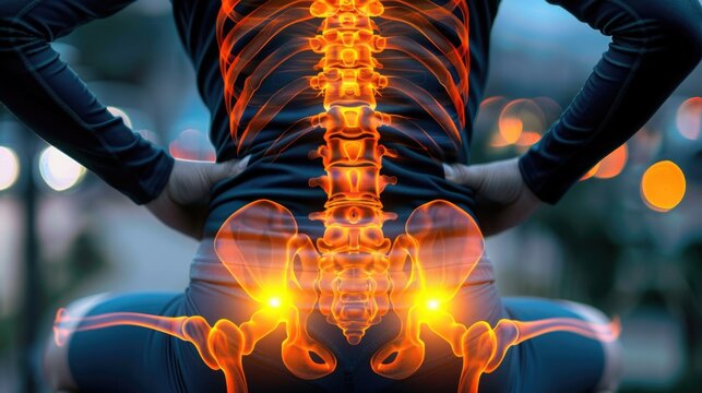 Person with lower back pain, capturing the discomfort and challenges faced by individuals experiencing lumbar discomfort, highlighting the need for attention and care in managing spinal health