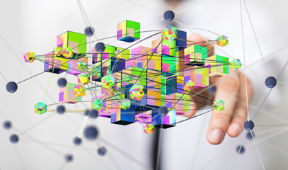Business intelligence analyst dashboard on virtual