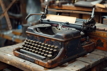 Charming old vintage typewriting machine
