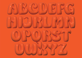 3D Inflated Text Effect A to Z for the Alphabet