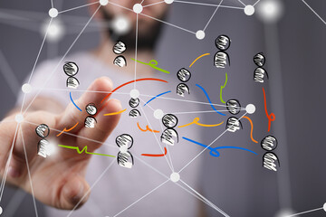 conference Digital Network and data concept