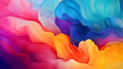 A captivating display of vivid colors blending seamlessly in an abstract oil illustration.