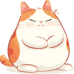 Adorable Cat Character Cartoon Vector Illustration