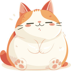 Adorable Cat Character Cartoon Vector Illustration