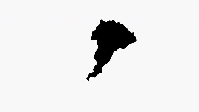 animated video of the map of San Vicente de Canete in peru