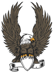 the eagle logo spreads its wings