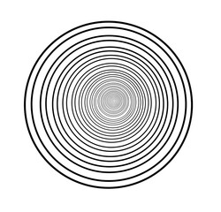 several black circular lines form a shooting target on a white background