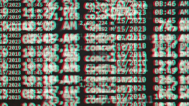 Computer file search concept with glitch effect