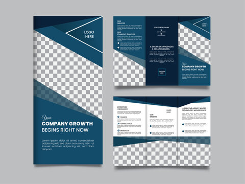 Modern simple and creative Tri-fold Brochure design for Business , Travel agency, Restaurent ,  medical and other  uses.