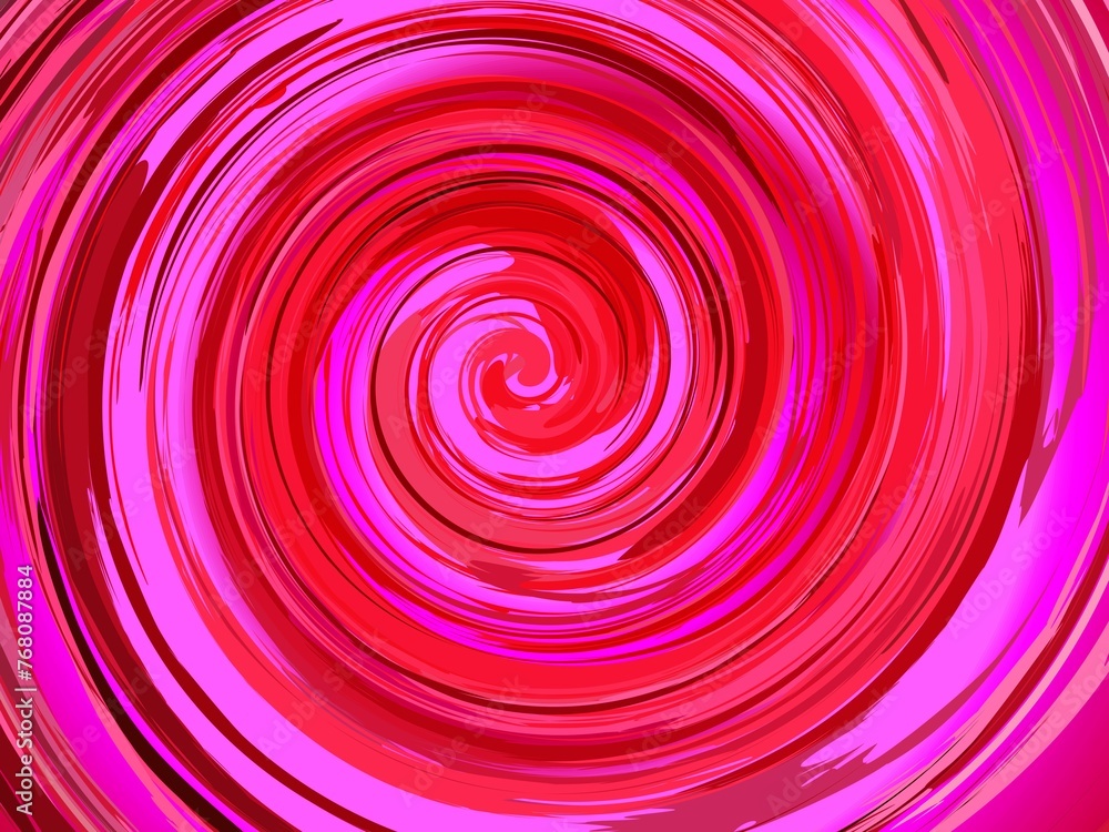 Poster vortex with red and pink colors - abstract graphic background with effect of depth of space, mixing 