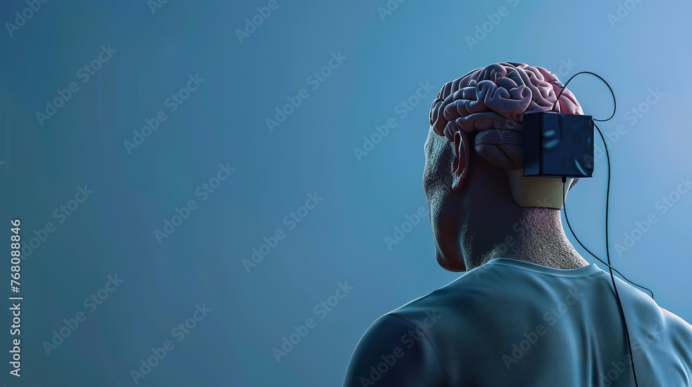 Poster exploring the human mind: visualizing brain connections and mental processes using technology