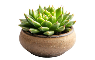 Small plant in pot succulents isolated on transparent background With clipping path. cut out. 3d render - Powered by Adobe