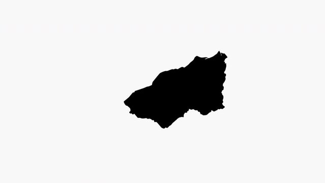 animated video of the map of Tumbes in peru