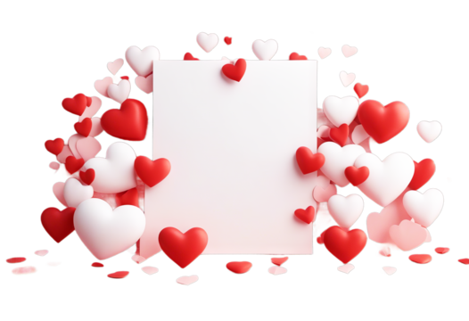 illustration vector blank color d Valentine's paper background hearts day white coral card wedding Heart Birthday Abstract Woman Design 3d Banner Love