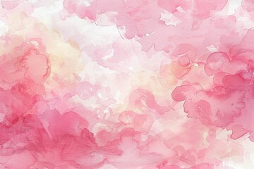 Fototapeta premium Colorful pink watercolor background for Valentine day or wedding.
