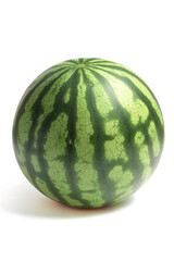 Close-Up Detail of a Fresh Juicy Watermelon Isolated on White