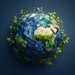 Green Earth - Conceptual Representation of Global Ecology and Conservation