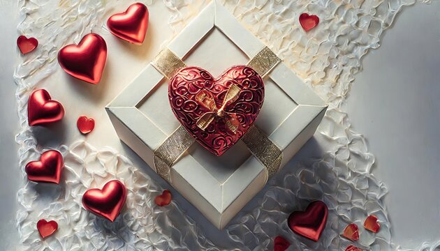 perfect gift box for holidays, Valentine's Day, gifts, Christmas, Easter, rectangular square heart shaped rose bow, nice background