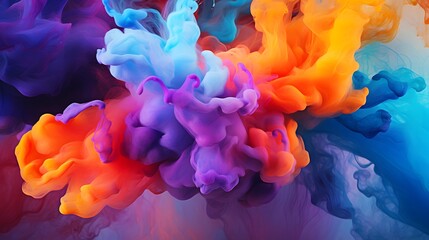 Fototapeta premium A captivating display of vivid colors blending seamlessly in an abstract oil illustration.