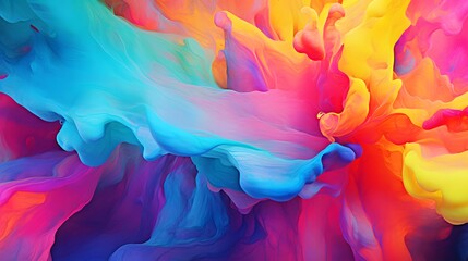Fototapeta premium A captivating display of vivid colors blending seamlessly in an abstract oil illustration.