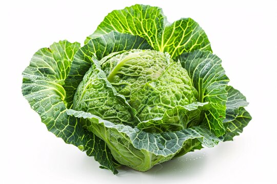 a head of cabbage with leaves