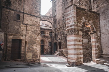 street in the town  in Perugia in Umbria, Italy