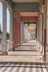 colonnade in the city
