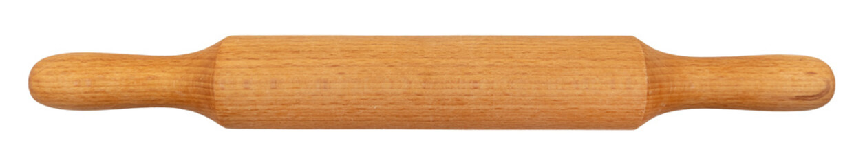 Wooden rolling pin for rolling out dough. Isolate the rolling pins. Bakery. Dough