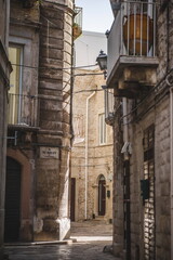 street in old city in Ruvo di Puglia in Apulia, southern Italy	