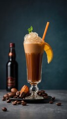 Irish Coffee Cocktail made by a professional bartender.