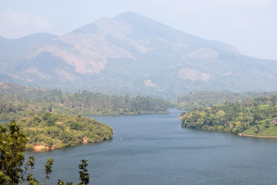 Water Reservoir and green hill